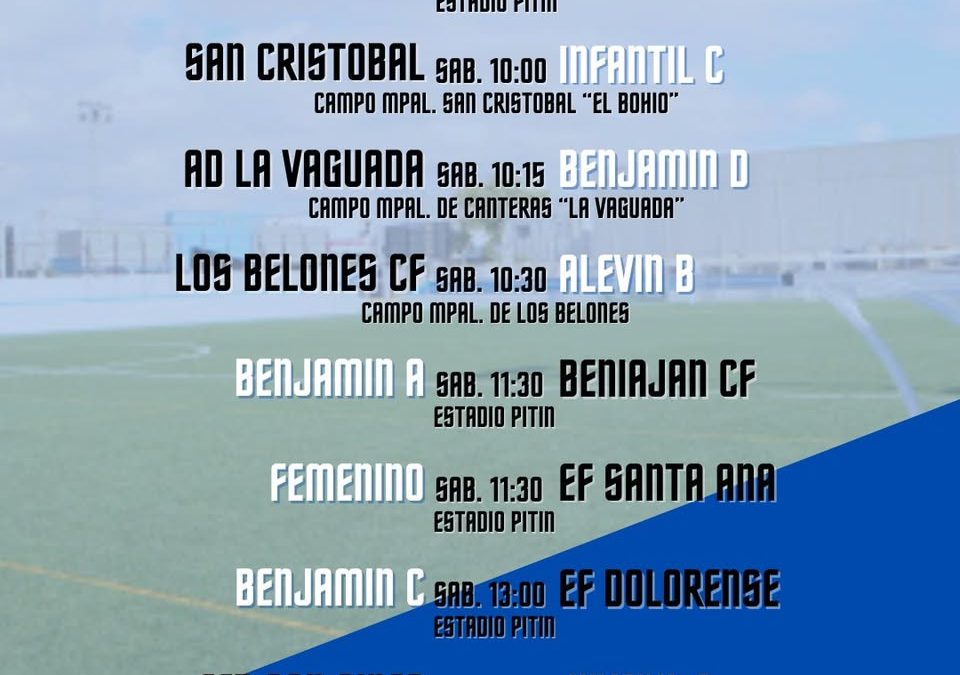 Horarios del fin de semana 30 de noviembre y 1 de diciembre.