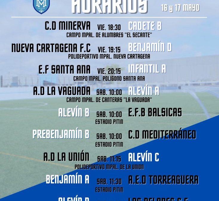 HORARIOS DEL 17 AL 19 DE MAYO