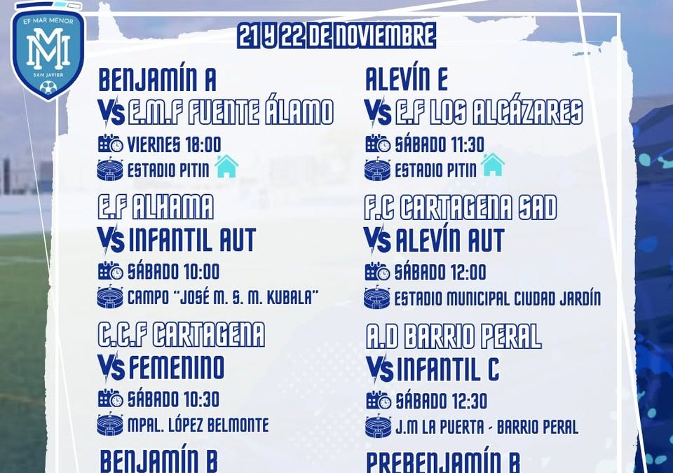 HORARIOS 22 Y 23 DE NOVIEMBRE