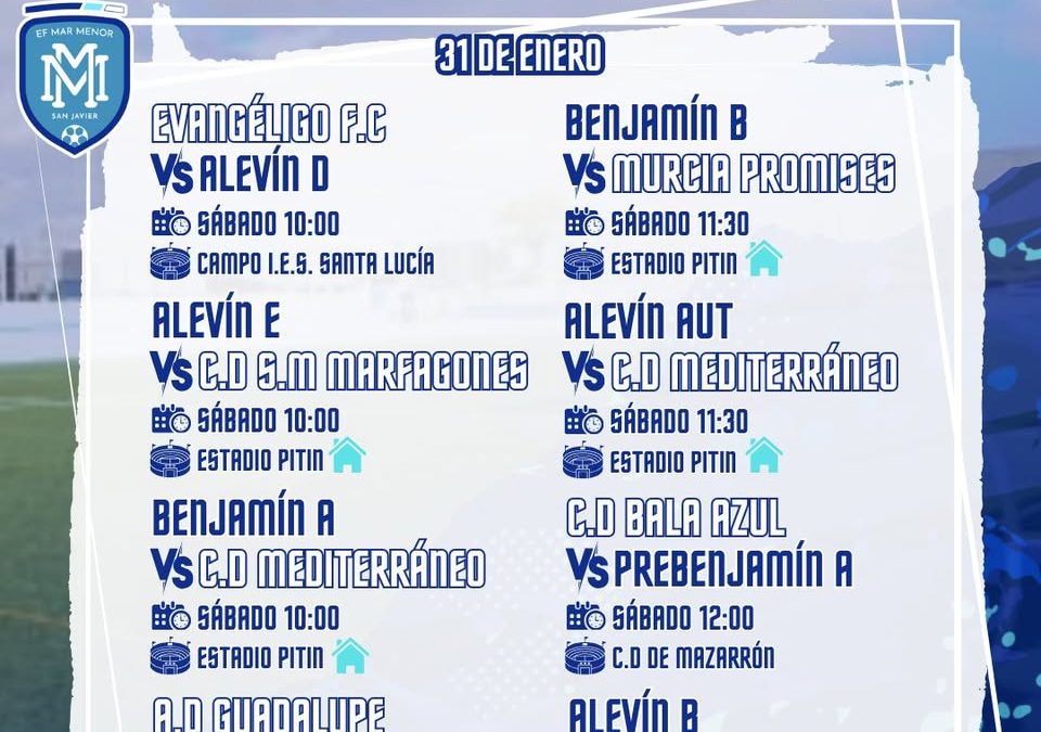 HORARIOS DEL 31 ENERO AL 1 DE FEBRERO