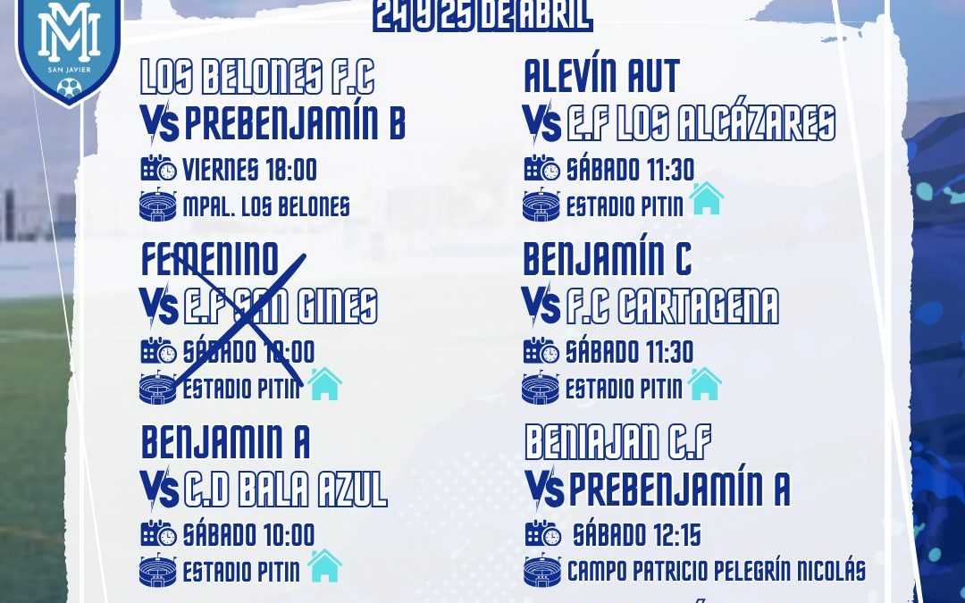HORARIOS 25 Y 26 DE ABRIL